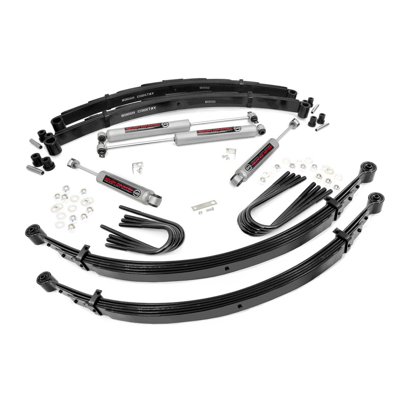 Rough Country | 2 Inch Lift | 52 Inch Rear Springs | Chevy/GMC 3/4-Ton Suburban/C25/K25 Truck (77-87) | 24030