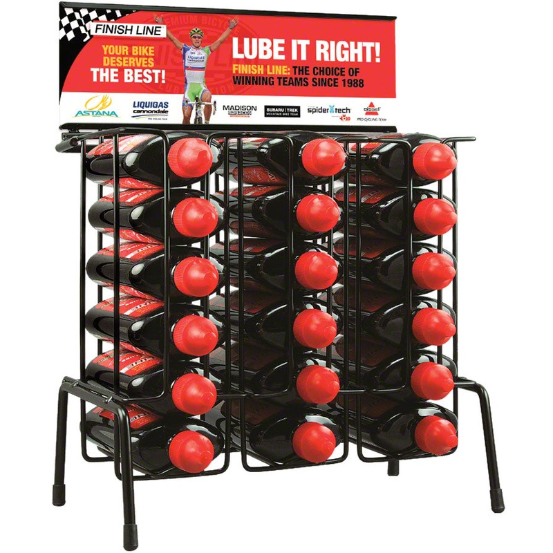 Finish Line Gravity Display with DRY Chain Lubricant 4oz Drip