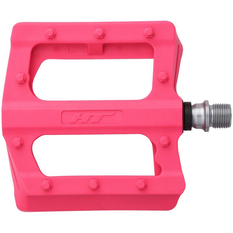 HT Components PA12 Pedals – Platform Composite 9/16″ Neon Pink