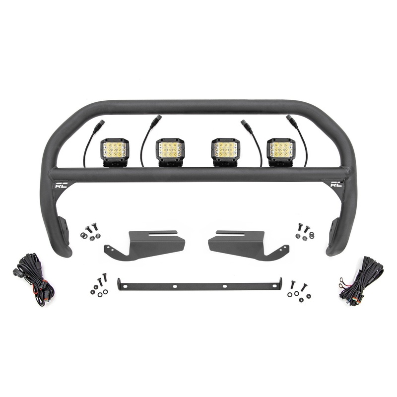 Rough Country | Nudge Bar | 3 Inch Wide Angle Led (x4) | Oe Modular Steel | Ford Bronco (21-25) | 51105