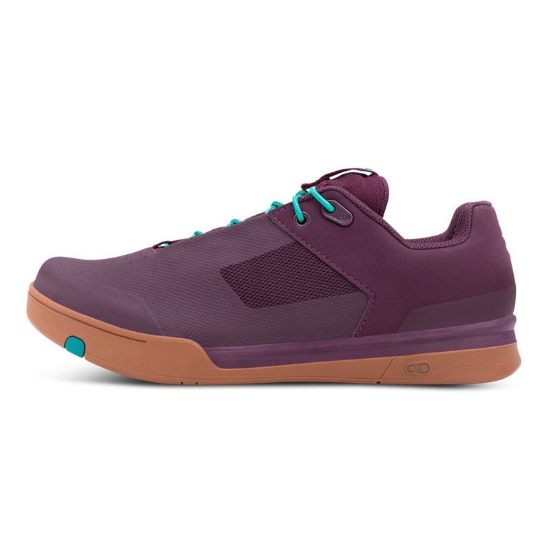 Crank Brothers Mallet Lace Clipless Shoes – US 11 – Purple – Teal Blue