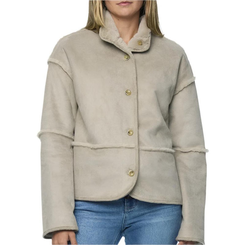 Flag & Anthem Women’s Pennington Reversible Faux Fur Jacket GREY