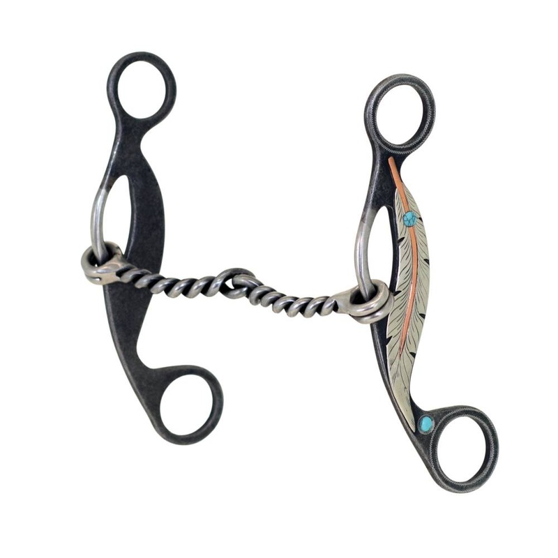 Metalab Feather Collection Twisted Snaffle Gag Bit