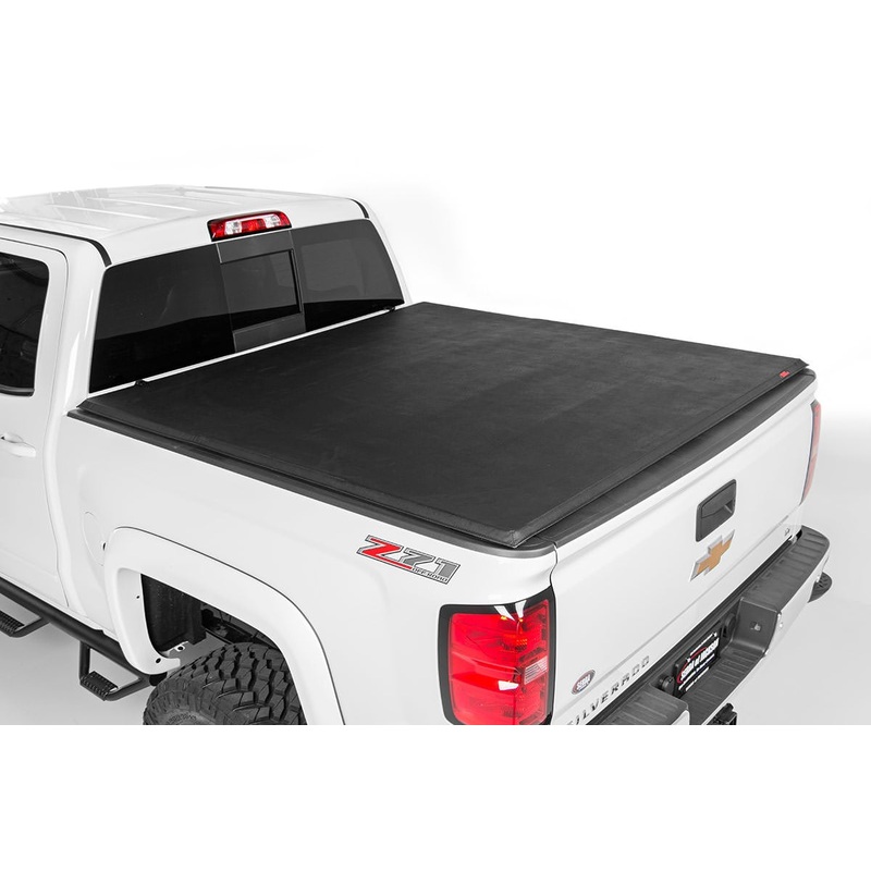 Rough Country | Soft Tri-Fold Bed Cover | 6’7″ Bed | Chevy/GMC 1500 (00-06 & Classic) | 41288650A