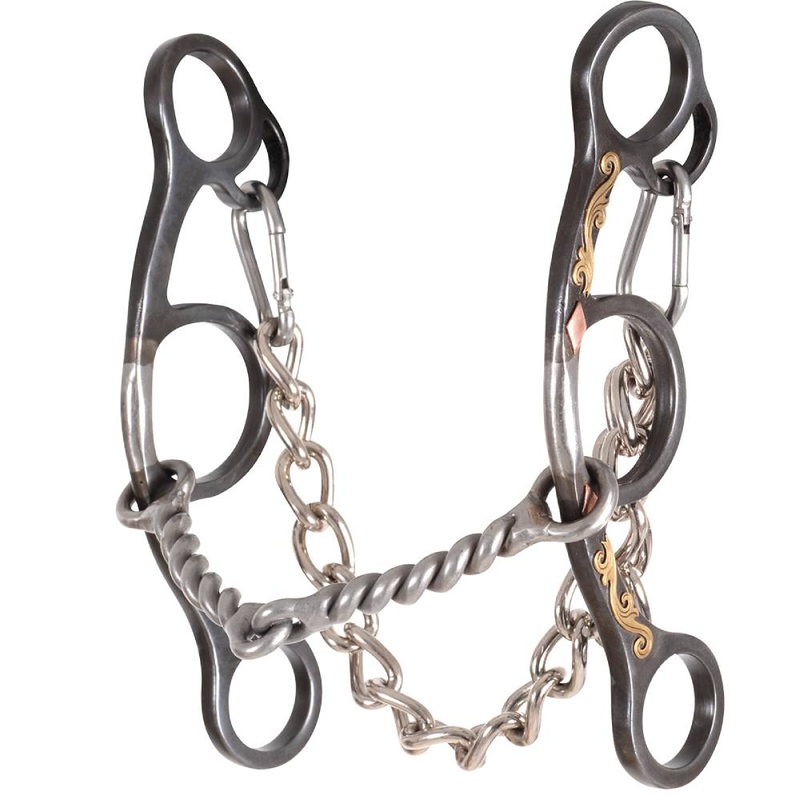 Sherry Cervi Diamond Floral Short Shank Twisted Wire Snaffle Gag Bit