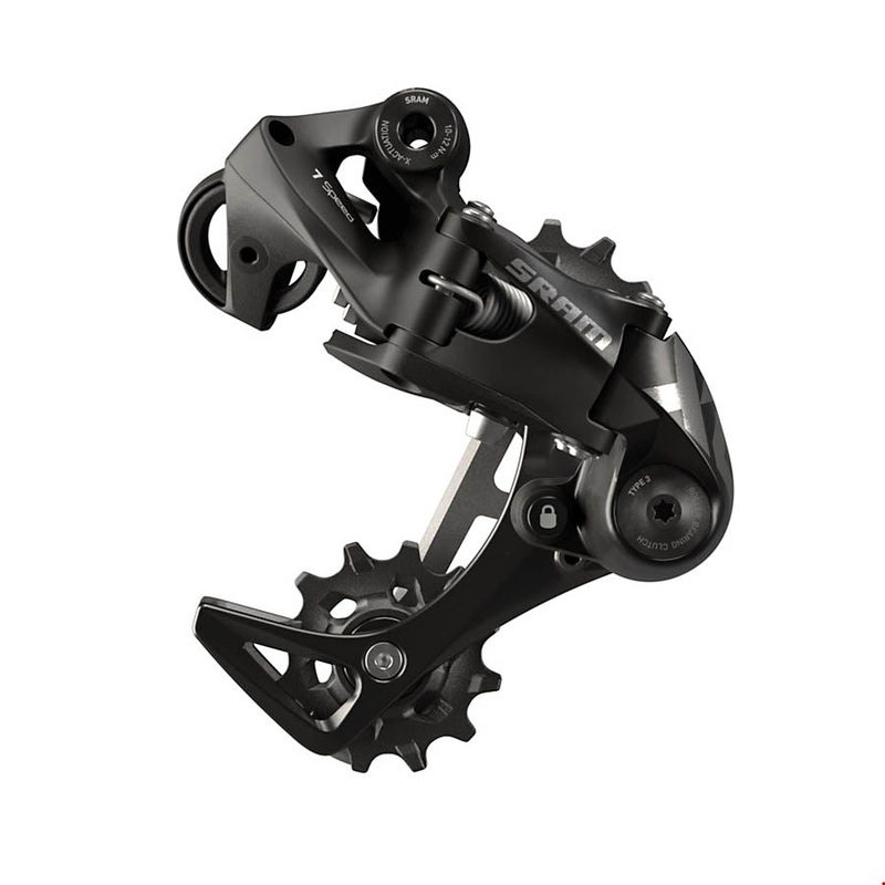 X01 DH Rear Derailleur – 7-Speed Medium Cage Black with Clutch A3