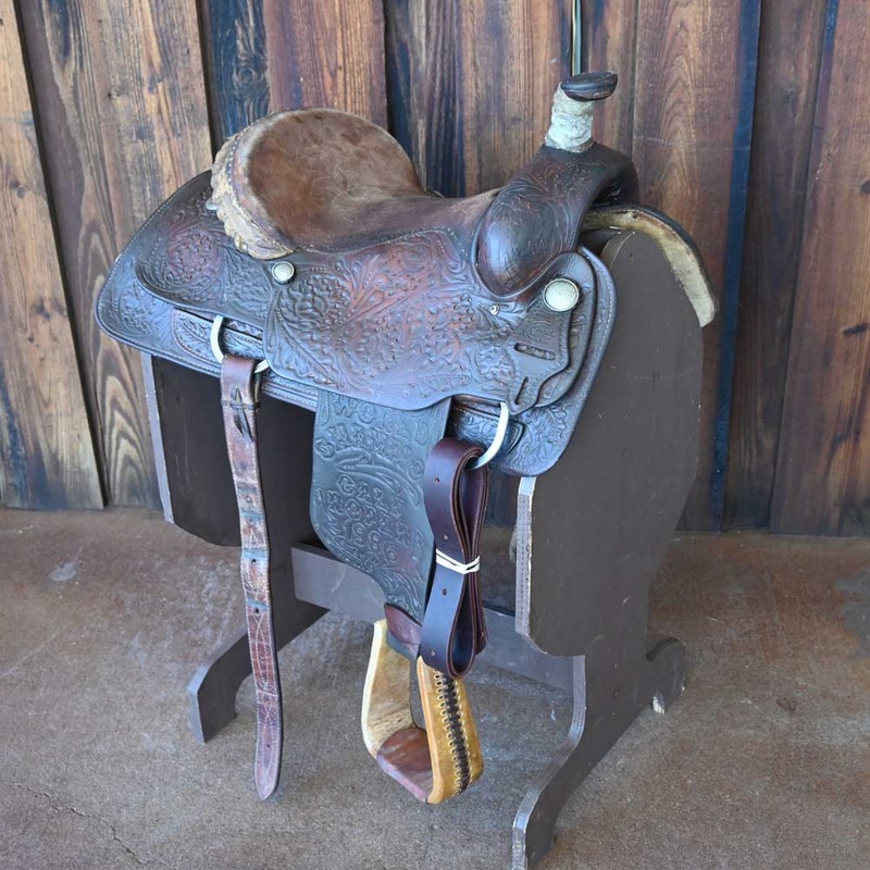 14.5″ USED DEE PICKET TEAM ROPING SADDLE