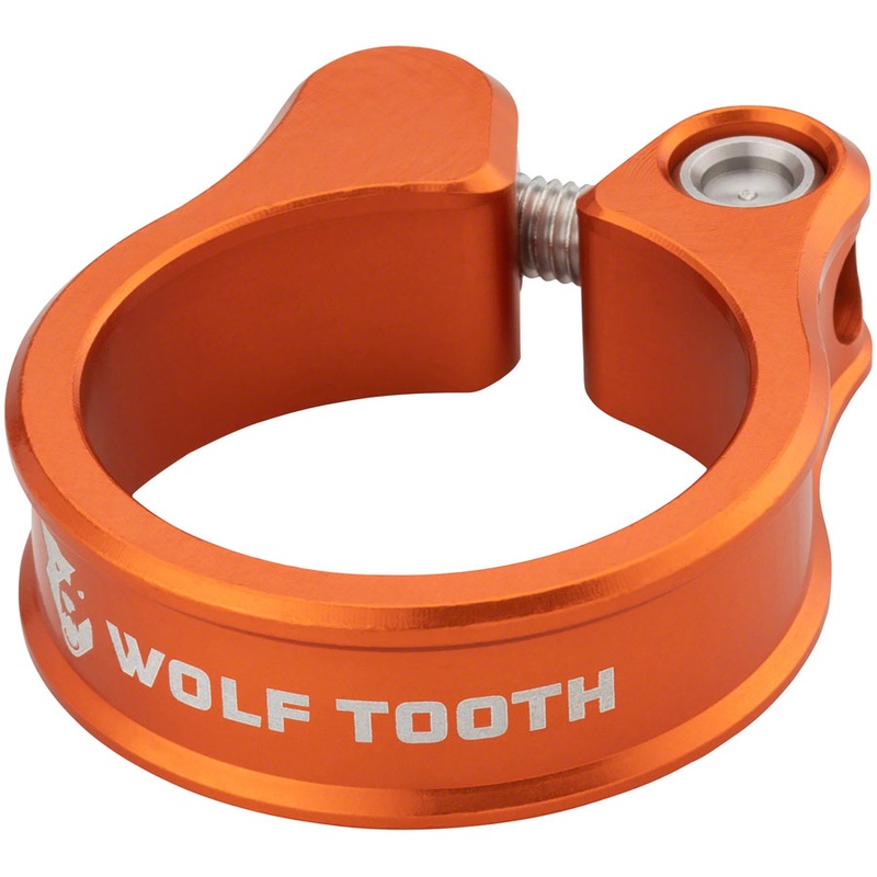 Wolf Tooth Seatpost Clamp – 31.8mm, Bolt-On, Orange
