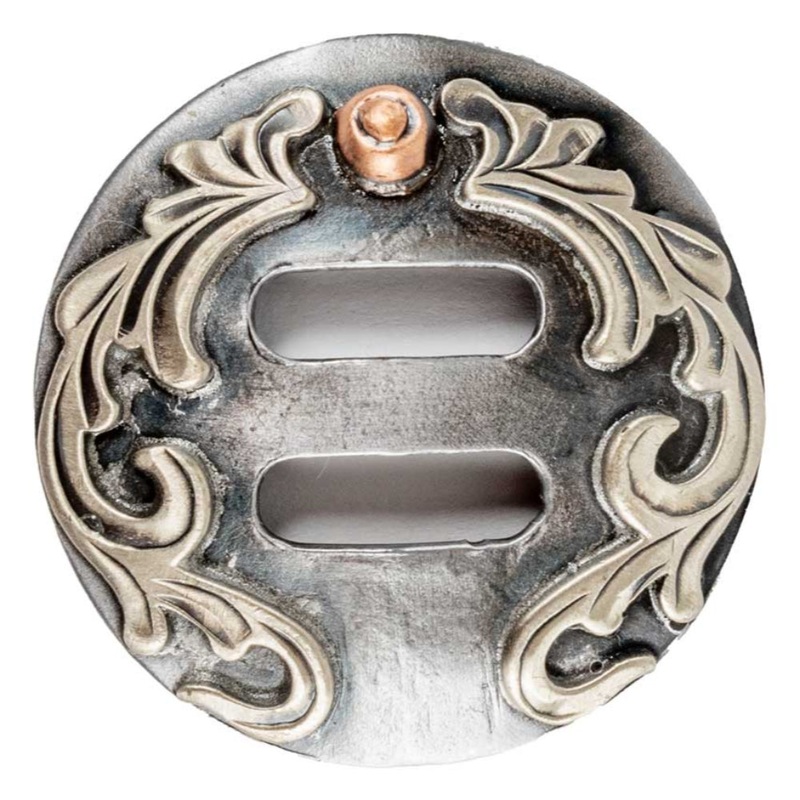 Antique Floral Slotted Concho