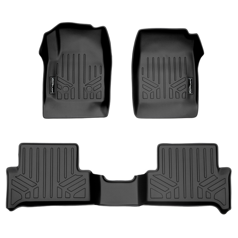 SMARTLINER Custom Fit Floor Liners For 2015-2022 Chevy Colorado Extended Cab / GMC Canyon Extended Cab Black