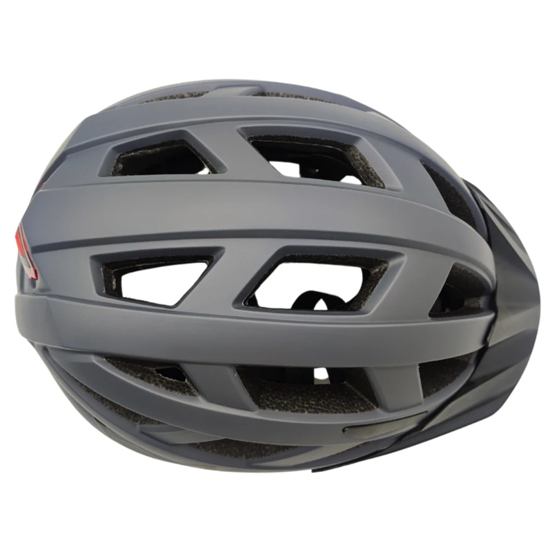 Apex Atom Helmet Adult Matte Grey LED Safety Light
