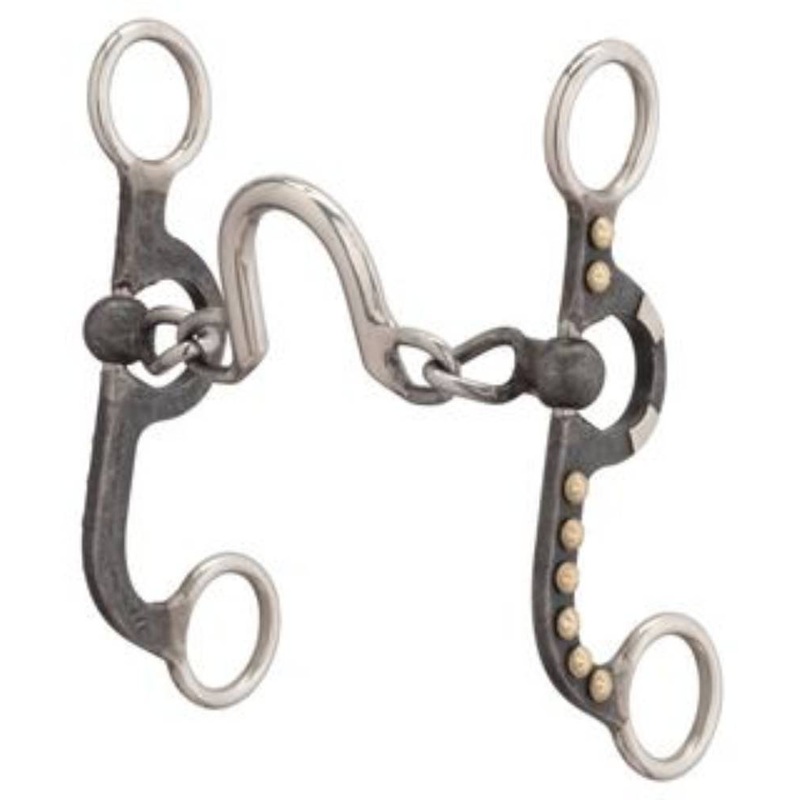 Weaver 4-5/8″ Pony Bit, Chain Mouth with Port, Buffed Black