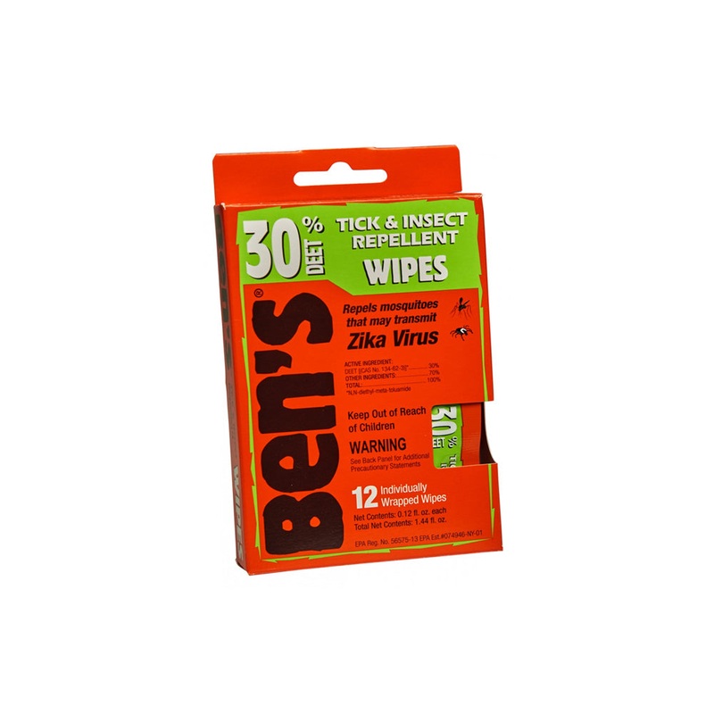 Ben’s 30 Tick & Insect Repellent Wipes Orange