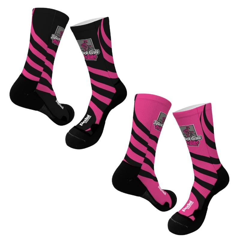 Black Girls Do Bike 2022 SUBLIMATED SOCK BLACK
