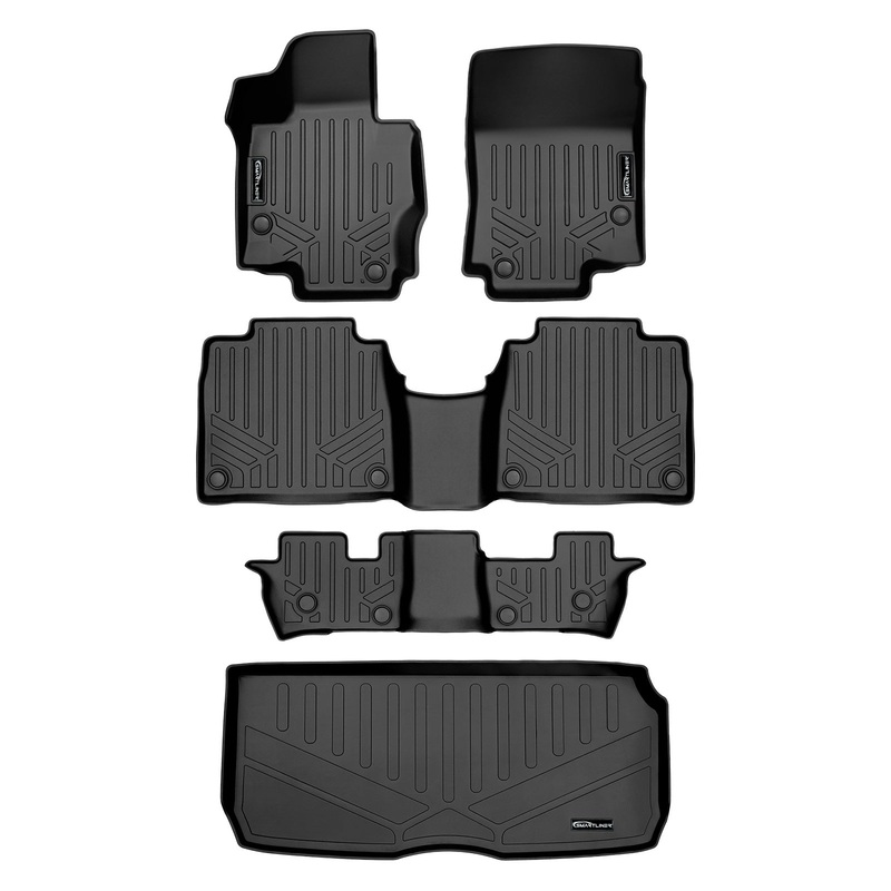 SMARTLINER Custom Fit Floor Liners For 2020-2024 Mercedes-Benz GLS-Class 7 Passenger With 2nd Row Bench Seat Black