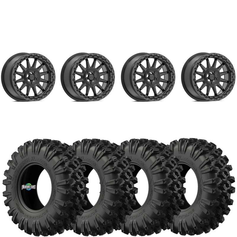Valor Offroad V09 Beadlock Wheels on EFX MotoRavage XL Tires  UTV Wheel & Tire Kit