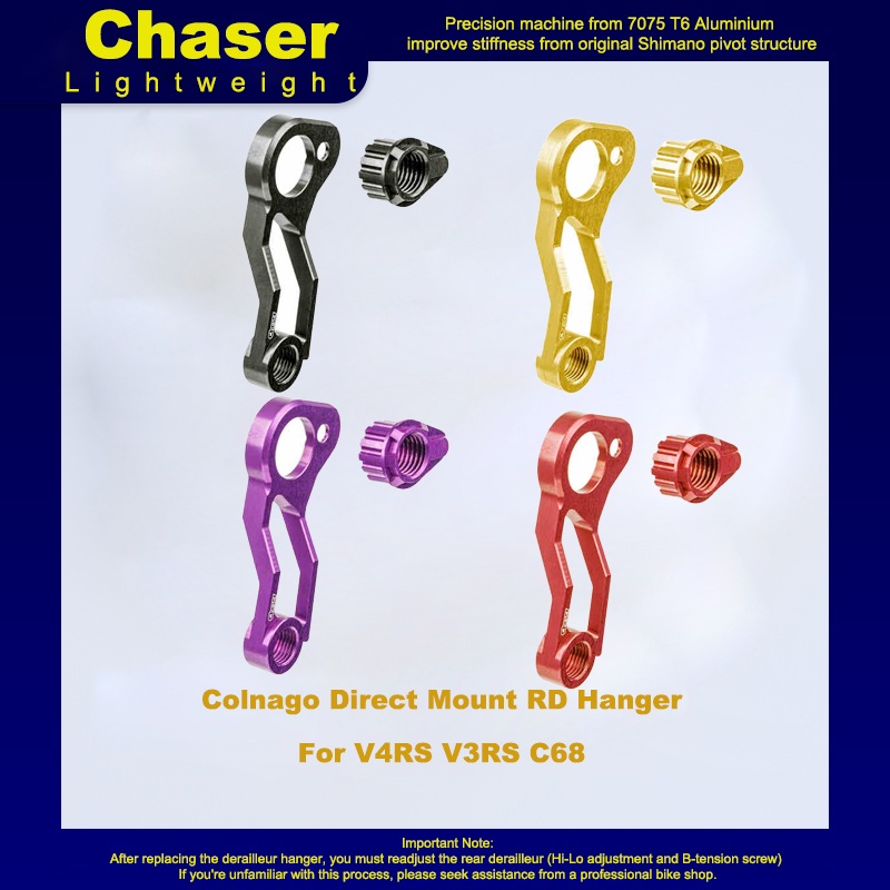 Colnago Direct Mount Derailleur RD Hanger for Shimano R series | V3V4RS/C68 Lightweight 1pcs Red