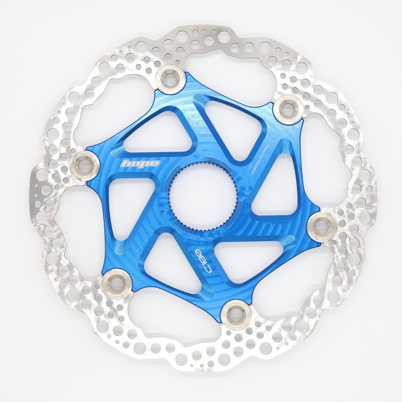 Hope Floating Disc Brake Rotor – 200mm – Centrelock – Standard – 1.8mm to 1.9mm – Blue