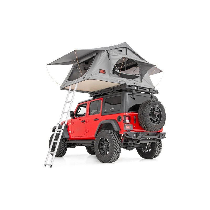 Rough Country | Roof Top Tent | Rack Mount | 12 Volt Accessory w/Ladder Extension & LED Light Kit | 99049