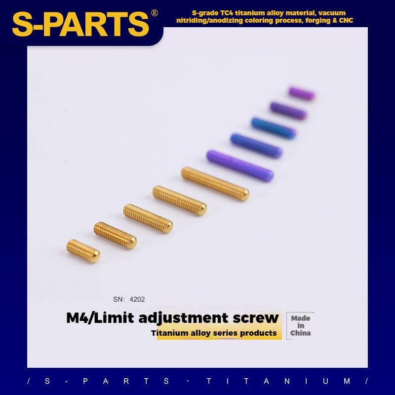S-PARTS Bicycle Front and Rear Derailleur Limit and Tension Adjustment Titanium Alloy Fine-tuning Screws