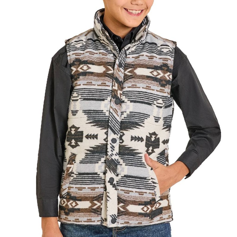 Rock & Roll Denim Boy’s Aztec Vest
