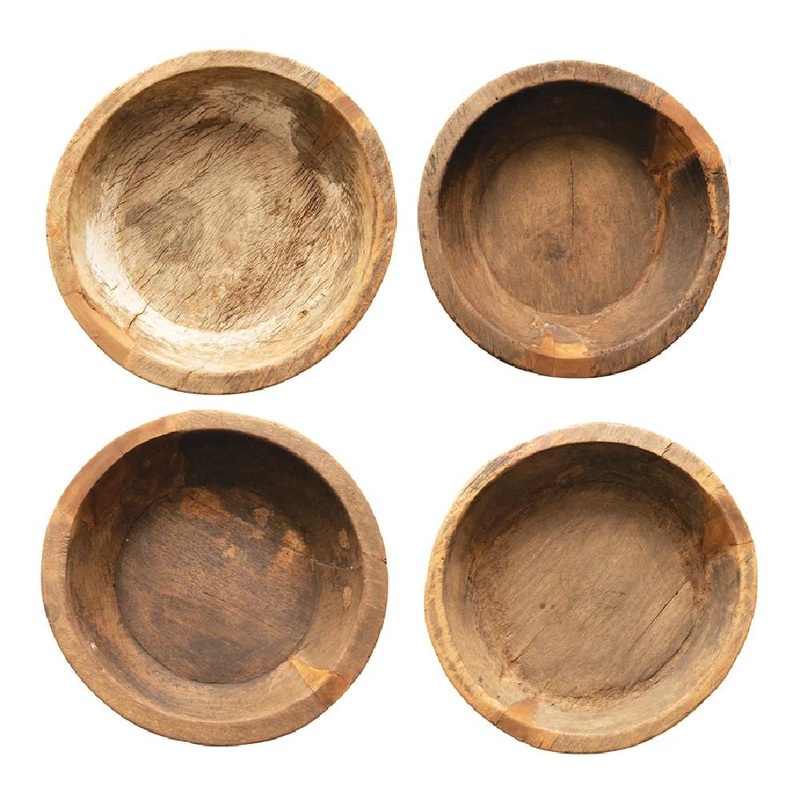 20″ Round Teak Wood Bowl