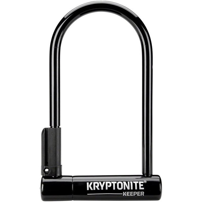 Kryptonite Keeper U-Lock – 4 x 8″, Keyed, Black, Includes bracket