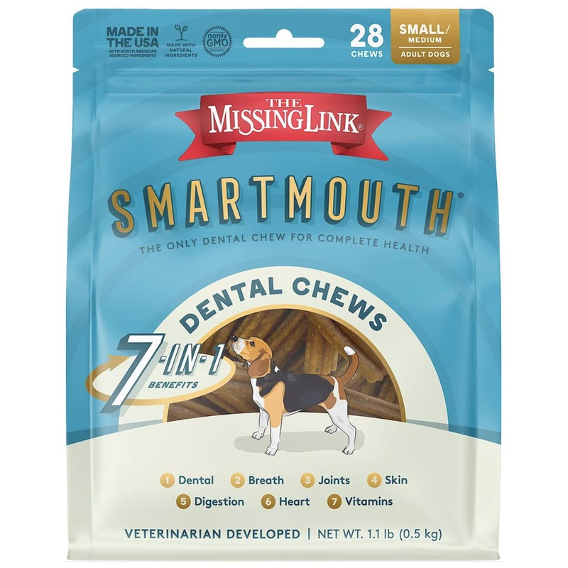The Missing Link Smartmouth Dental Chews for Small & Medium Dogs