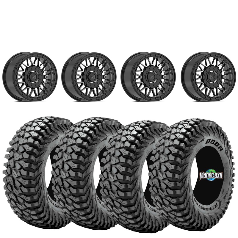 Valor V08 Beadlock Wheels + Obor RocScraper Tires (Mounted Kit)  15×7 | 4/137 AND 4/156 Bolt Pattern |