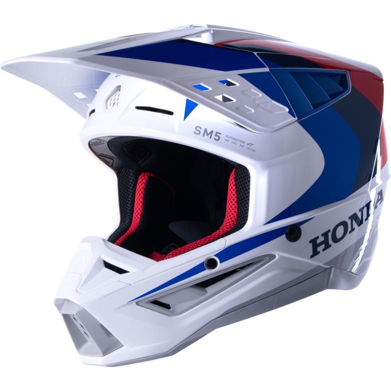 Honda S M5 Helmet White/Blue/Red Glossy 2x