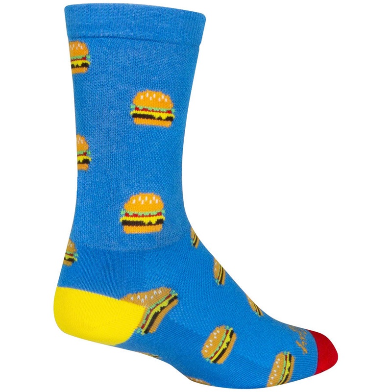 SockGuy Crew Burgers Socks – 6″ Large/X-Large