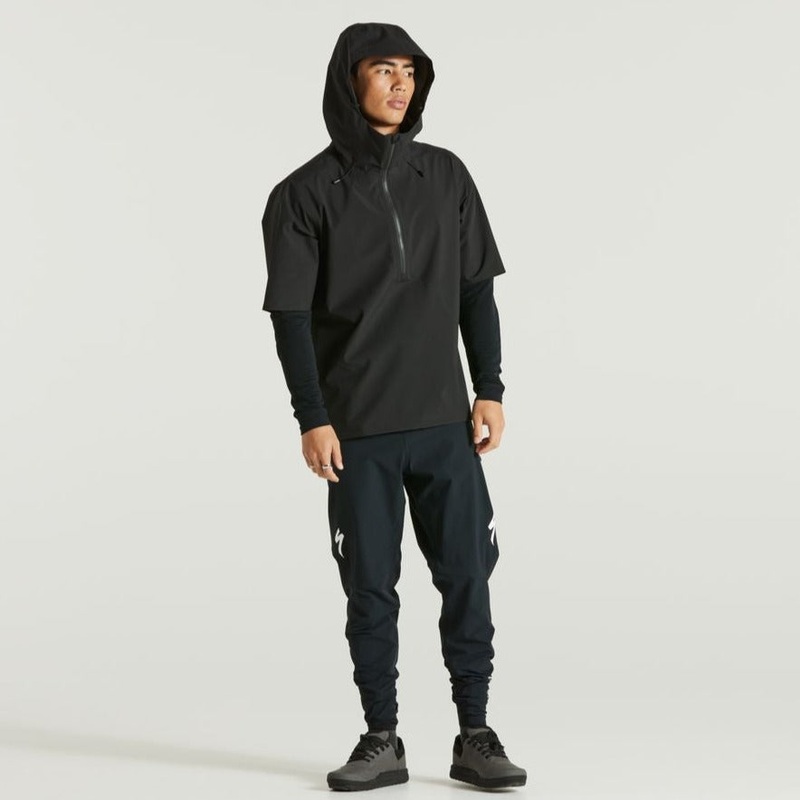 Trail Short Sleeve Rain Anorak Black