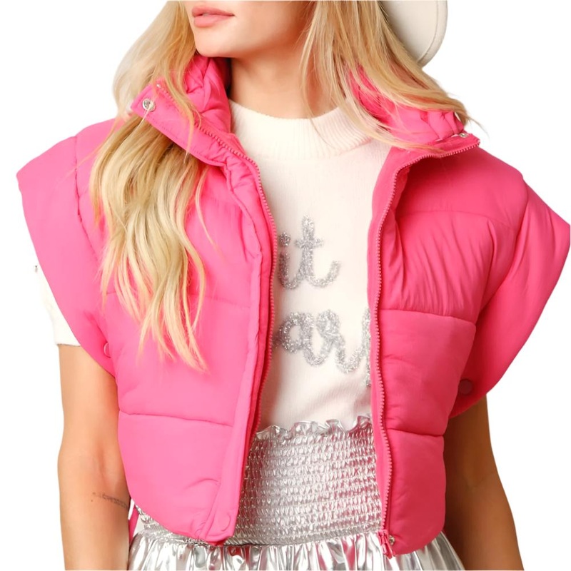Cropped Puffer Vest – FINAL SALE