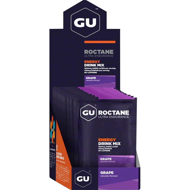 GU Roctane Energy Drink Mix – Grape, Box of 10