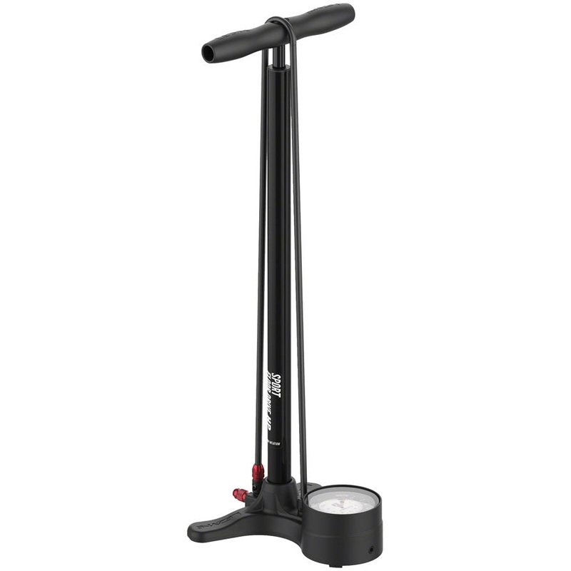 Lezyne Sport Floor Drive Floor Pump – 3.5″ Gauge – ABS Pro Head 220psi Flat BLK