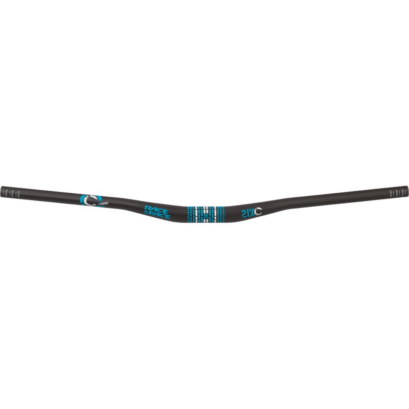 SixC Riser Carbon Handlebar: 31.8 x 785mm 3/4″ Rise Turquoise