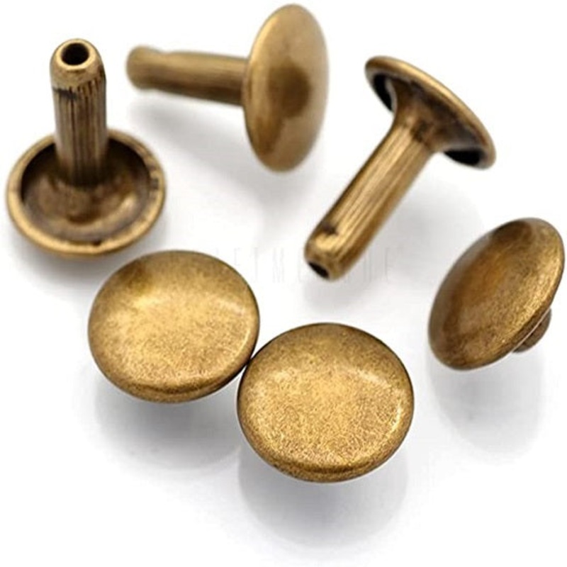 Rivet m n f ant brass 6mm cap 5.5mm stem per 100