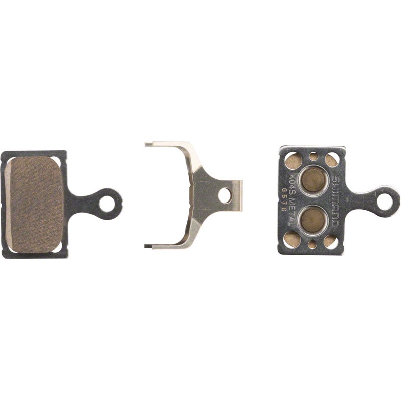 Shimano K04S-MX Disc Brake Pads and Springs – Metal Compound, Stainless Steel Back Plate, Pair