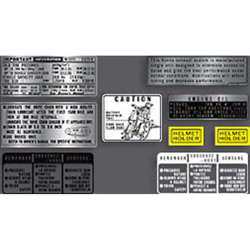 CB750F 1975-76 Supersport ~ Warning and Service Label Set