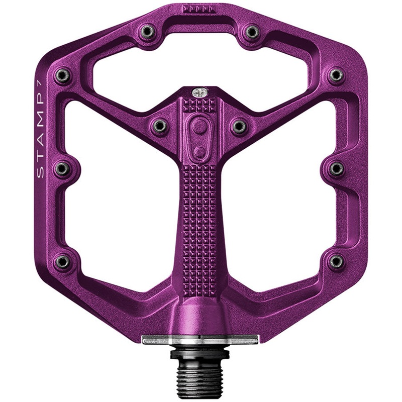 Crankbrothers Stamp 7 Pedals – Platform, Aluminum, 9/16″, Purple, Small