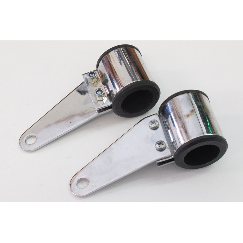 Headlight Ears Cafe Racer Triumph Norton BSA 34mm 35mm chrome brackets UK