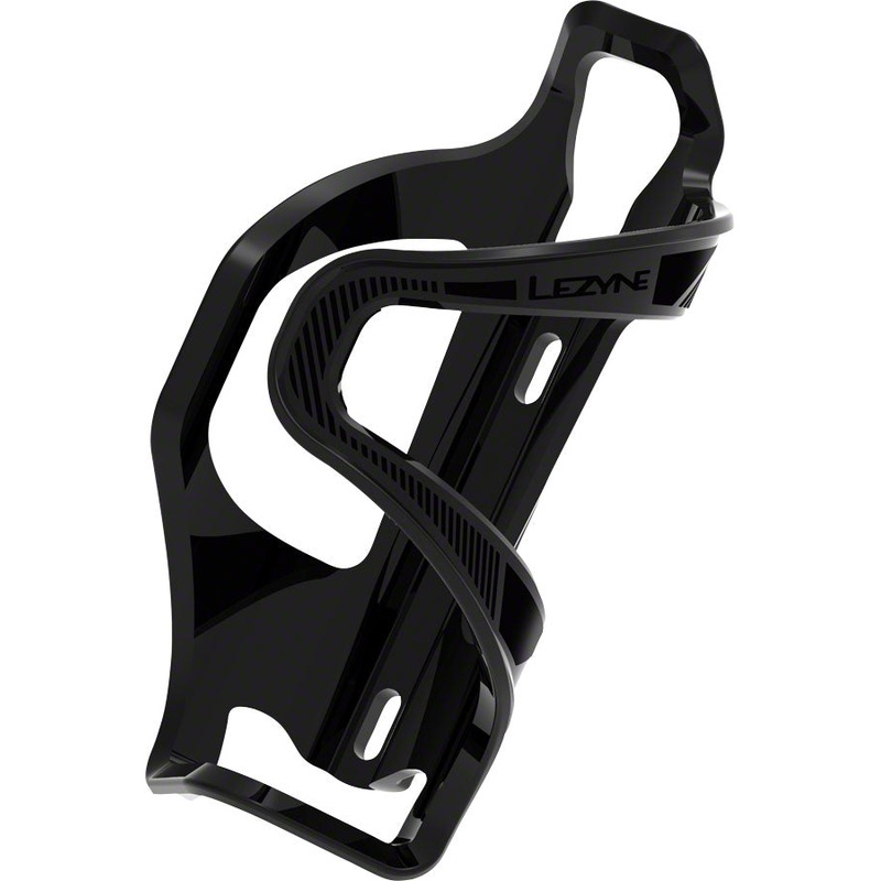 Lezyne Flow SL Water Bottle Cage – Left Side Entry Enhanced Graphics Black