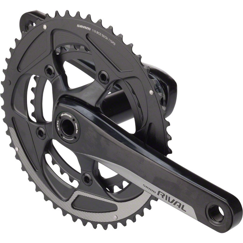 SRAM Rival 22 Crankset – 170mm 11-Speed 50/34t 110 BCD BB30/PF30 Spindle Interface BLK