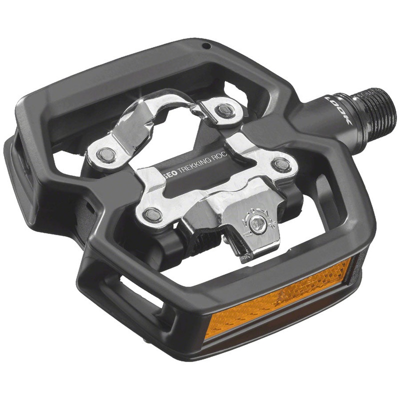LOOK GEO TREKKING ROC Pedals – Single Side Clipless Platform Chromoly 9/16″ BLK