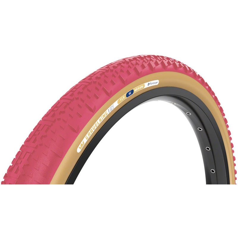 Panaracer GravelKing X1 Tire – 700 x 45 Tubeless Folding Cranberry/Brown