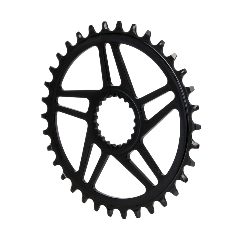 Wolf Tooth Direct Mount Chainring – 34t Shimano DM For Boost Cranks 3mm Offset Requires 12-Speed Hyperglide+ Chain BLK