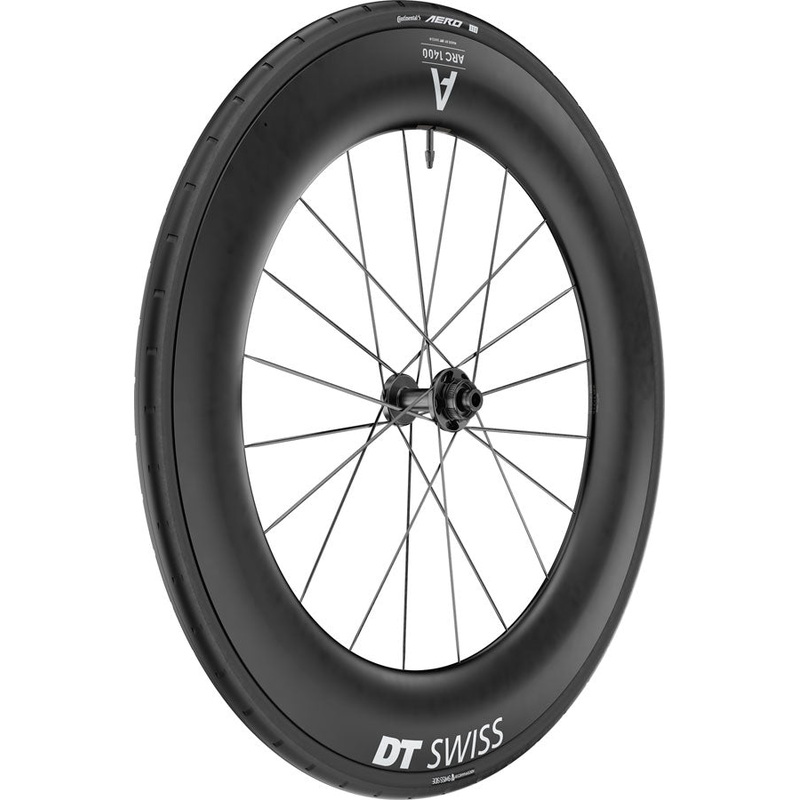 DT Swiss ARC 1400 DiCut 85 Front Wheel – 700 12 x 100mm Center-Lock BLK WTS w/Aero 111 Tire