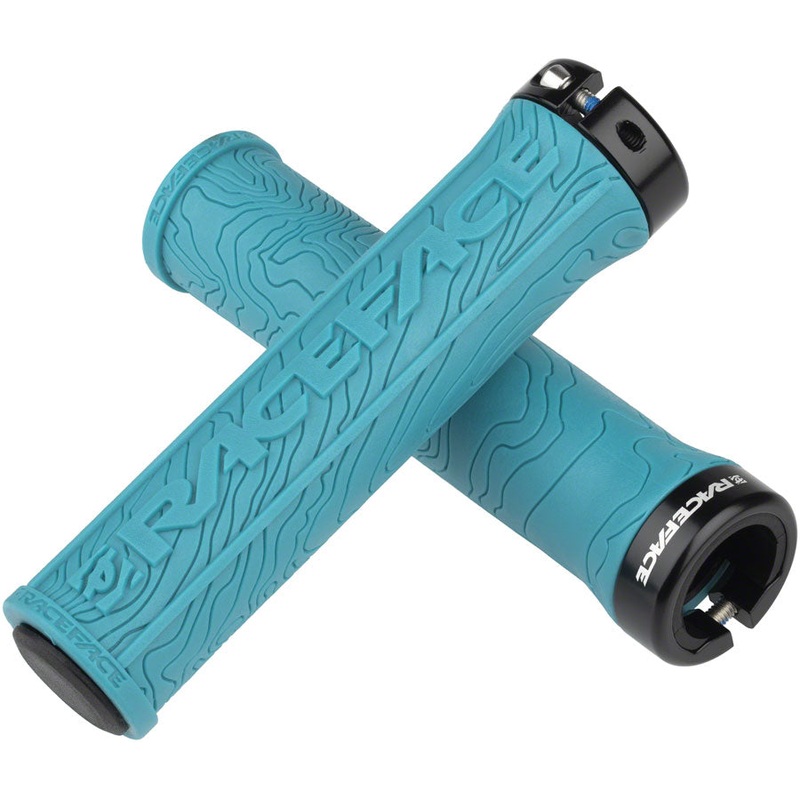 RaceFace Half Nelson Grips – Turquoise Lock-On
