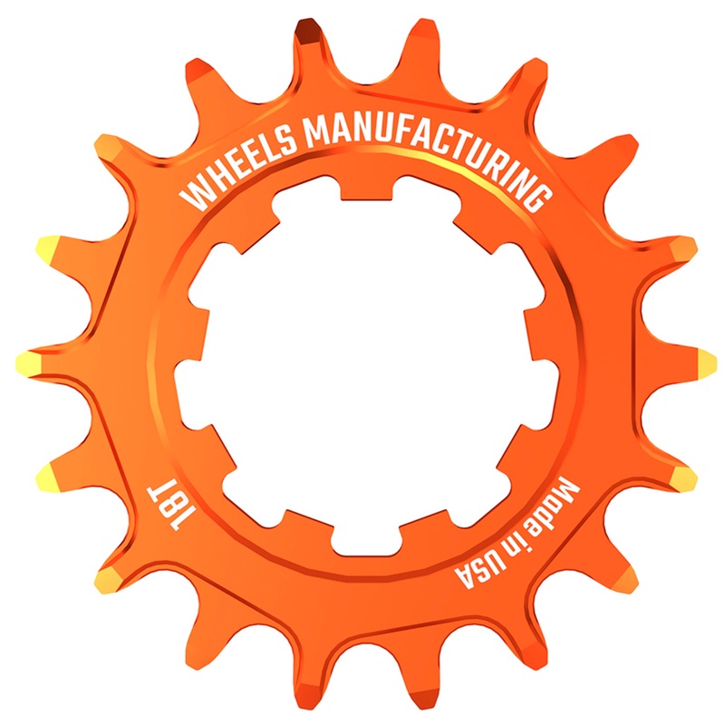 Wheels Manufacturing SOLO-SPEED Cog – 18t Fits SOLO-SPLINE SOLO-XD kits Orange