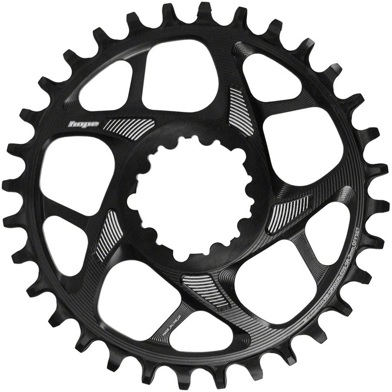 Hope Spiderless Retainer Chainring – 32t SRAM Direct Mount 3mm Offset R22 BLK